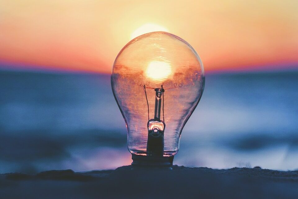 selective focus photography of light bulb